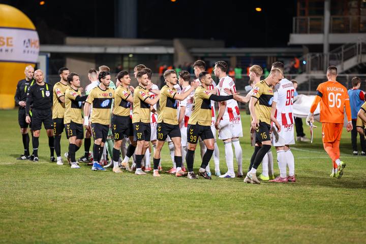 Football. Betclic I Liga. Pogon Grodzisk Mazowiecki - Polonia Warszawa. 14.03.2026