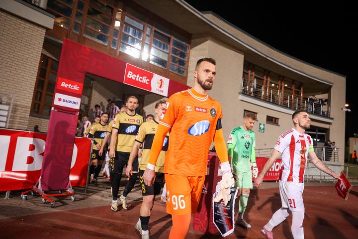 Football. Betclic I Liga. Pogon Grodzisk Mazowiecki - Polonia Warszawa. 14.03.2026