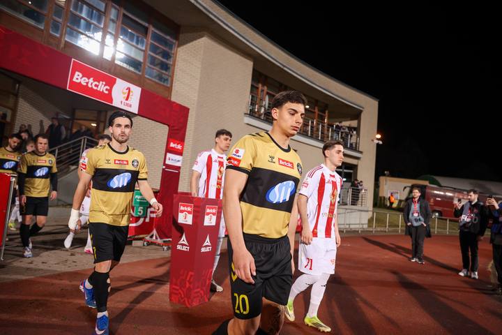 Football. Betclic I Liga. Pogon Grodzisk Mazowiecki - Polonia Warszawa. 14.03.2026