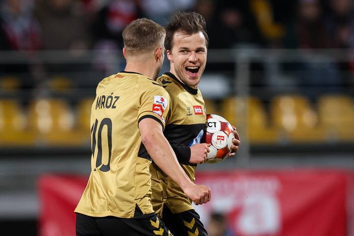 Football. Betclic I Liga. Pogon Grodzisk Mazowiecki - Polonia Warszawa. 14.03.2026