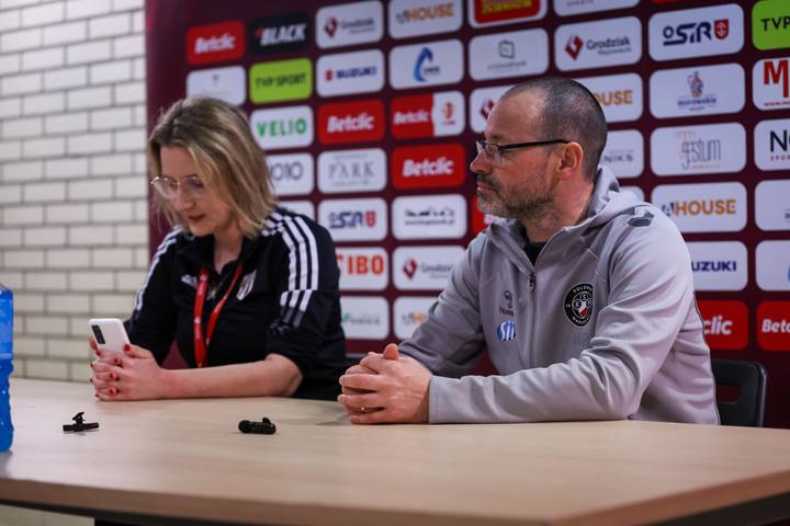 Football. Betclic I Liga. Pogon Grodzisk Mazowiecki - Polonia Warszawa. 14.03.2026