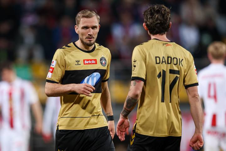 Football. Betclic I Liga. Pogon Grodzisk Mazowiecki - Polonia Warszawa. 14.03.2026