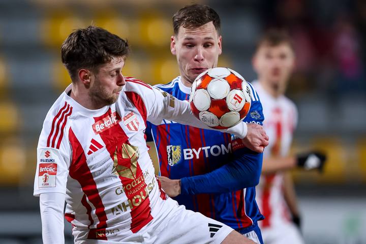 Football. Betclic I Liga. Pogon Grodzisk Mazowiecki - Polonia Bytom. 28.02.2026