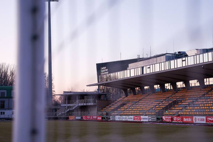 Football. Betclic I Liga. Pogon Grodzisk Mazowiecki - Polonia Bytom. 28.02.2026