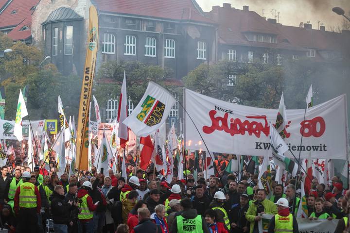 Trade Unions Protest Against Government Policy Towards Industrial Sector. Katowice. 04.11.2025
