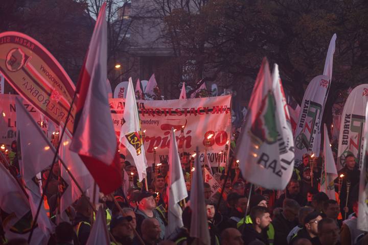 Trade Unions Protest Against Government Policy Towards Industrial Sector. Katowice. 04.11.2025