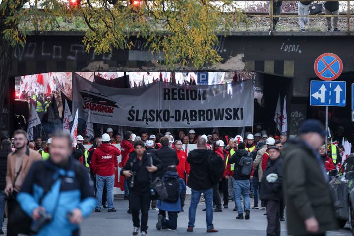 Trade Unions Protest Against Government Policy Towards Industrial Sector. Katowice. 04.11.2025