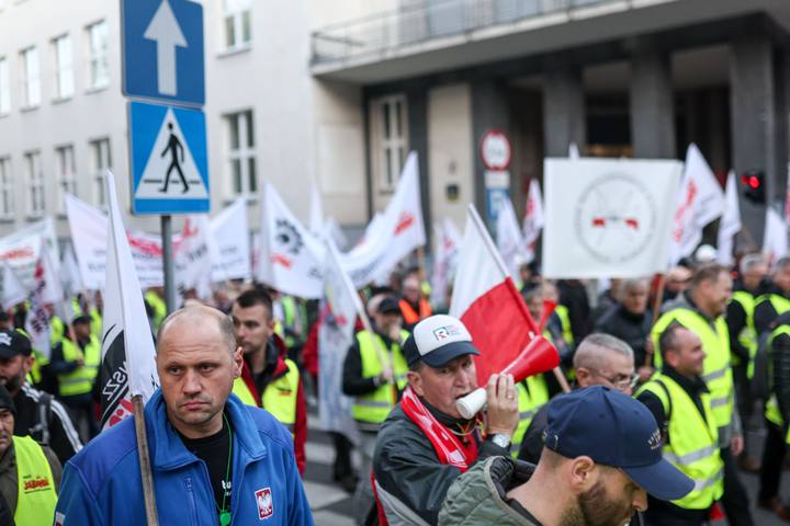 Trade Unions Protest Against Government Policy Towards Industrial Sector. Katowice. 04.11.2025