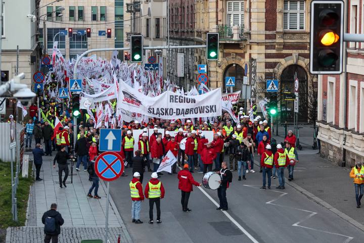 Trade Unions Protest Against Government Policy Towards Industrial Sector. Katowice. 04.11.2025