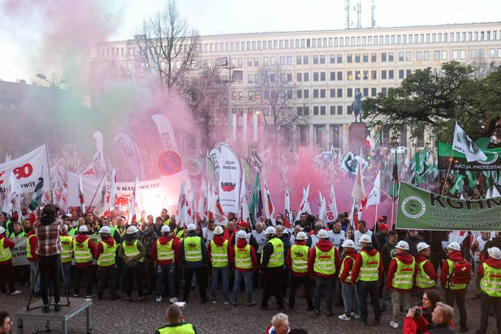 Trade Unions Protest Against Government Policy Towards Industrial Sector. Katowice. 04.11.2025