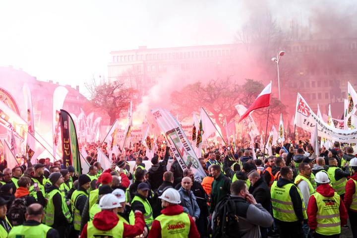 Trade Unions Protest Against Government Policy Towards Industrial Sector. Katowice. 04.11.2025