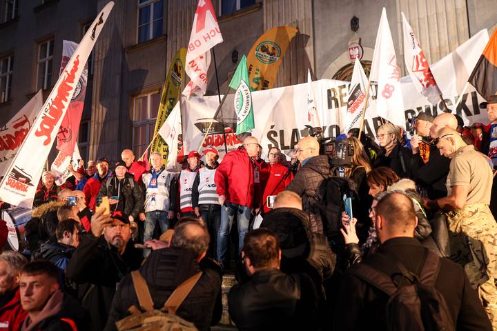 Trade Unions Protest Against Government Policy Towards Industrial Sector. Katowice. 04.11.2025