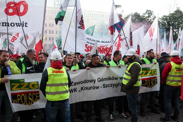 Trade Unions Protest Against Government Policy Towards Industrial Sector. Katowice. 04.11.2025