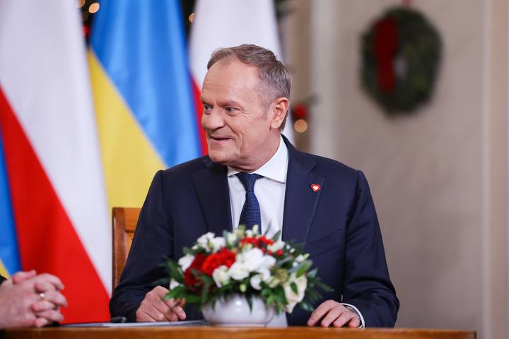 Polish Prime Minister Donald Tusk. Meeting with President of Ukraine Wolodymyr Zelenski. 19.12.2025