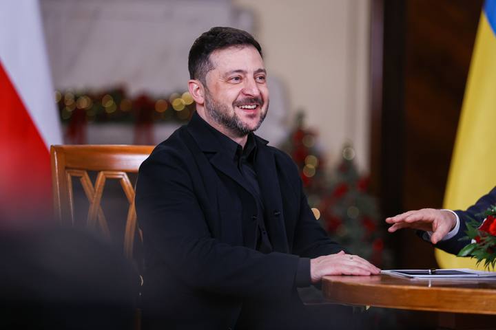 Polish Prime Minister Donald Tusk. Meeting with President of Ukraine Wolodymyr Zelenski. 19.12.2025