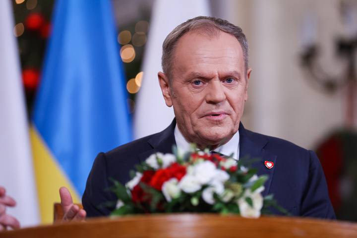 Polish Prime Minister Donald Tusk. Meeting with President of Ukraine Wolodymyr Zelenski. 19.12.2025