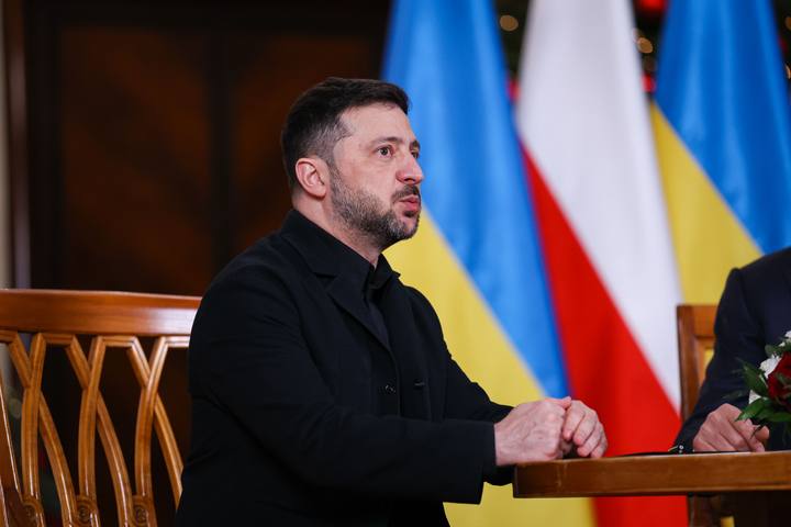 Polish Prime Minister Donald Tusk. Meeting with President of Ukraine Wolodymyr Zelenski. 19.12.2025