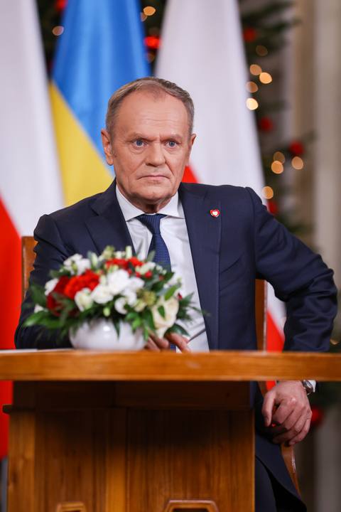 Polish Prime Minister Donald Tusk. Meeting with President of Ukraine Wolodymyr Zelenski. 19.12.2025