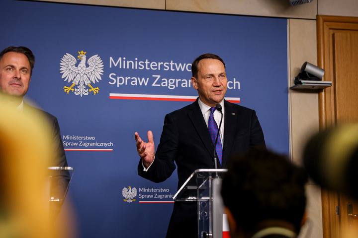 Deputy Prime Minister Radoslaw Sikorski. Press Conference with Xavier Bettel. 29.01.2026