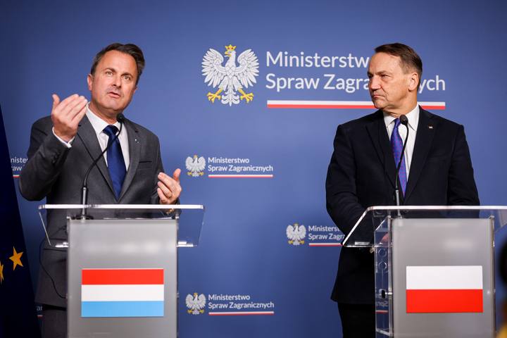 Deputy Prime Minister Radoslaw Sikorski. Press Conference with Xavier Bettel. 29.01.2026