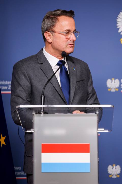 Deputy Prime Minister Radoslaw Sikorski. Press Conference with Xavier Bettel. 29.01.2026