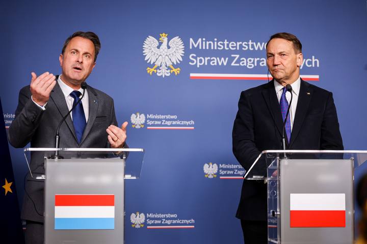Deputy Prime Minister Radoslaw Sikorski. Press Conference with Xavier Bettel. 29.01.2026