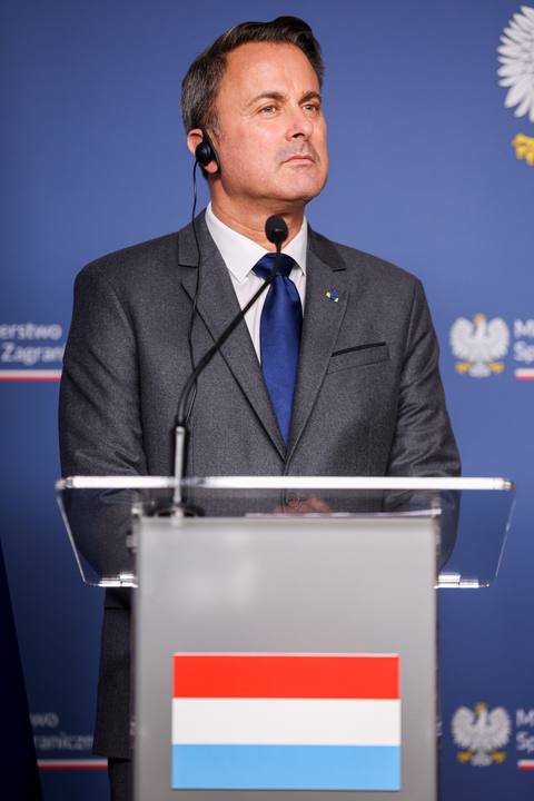 Deputy Prime Minister Radoslaw Sikorski. Press Conference with Xavier Bettel. 29.01.2026