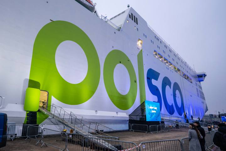Christening of the new ferry Jantar Unity. Szczecin. 17.01.2026