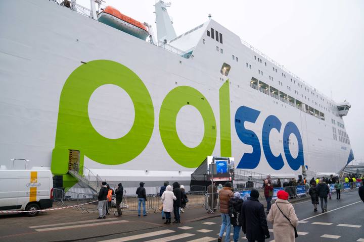 Christening of the new ferry Jantar Unity. Szczecin. 17.01.2026