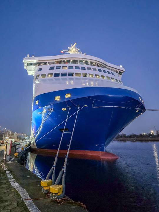Christening of the new ferry Jantar Unity. Szczecin. 17.01.2026