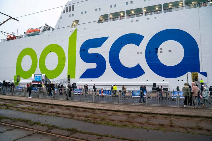 Christening of the new ferry Jantar Unity. Szczecin. 17.01.2026