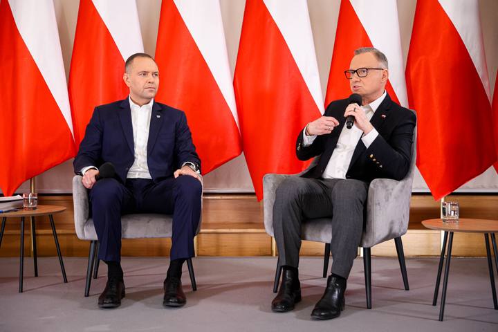 Meeting of President Karol Nawrocki with Former President Andrzej Duda. Press Conference. 08.01.2025