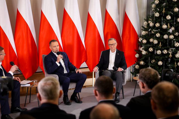 Meeting of President Karol Nawrocki with Former President Andrzej Duda. Press Conference. 08.01.2025