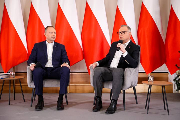 Meeting of President Karol Nawrocki with Former President Andrzej Duda. Press Conference. 08.01.2025
