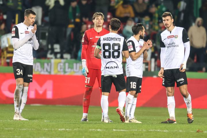 Football. Betclic I Liga. Puszcza Niepolomice - Slask Wroclaw. 21.03.2026