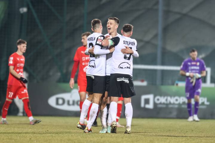 Football. Betclic I Liga. Puszcza Niepolomice - Pogon Siedlce. 06.03.2026