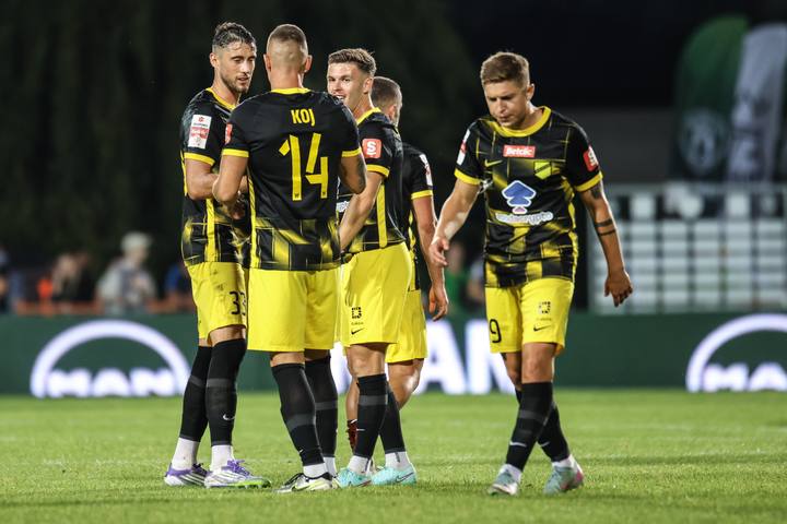 Football. Betclic 1 Liga. Puszcza Niepolomice - Wieczysta Krakow. 11.08.2025