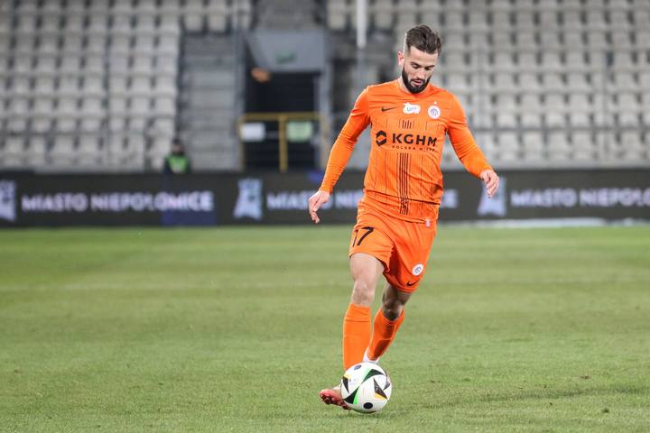 Football. PKO BP Ekstraklasa. Puszcza Niepolomice - Zaglebie Lubin. 10.02.2025