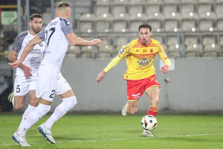 Football. PKO BP Ekstraklasa. Puszcza Niepolomice - Jagiellonia Bialystok. 08.12.2024