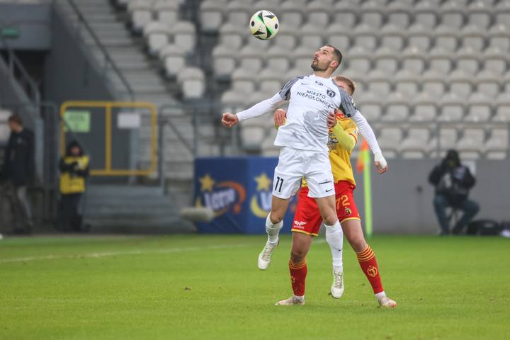Football. PKO BP Ekstraklasa. Puszcza Niepolomice - Jagiellonia Bialystok. 08.12.2024