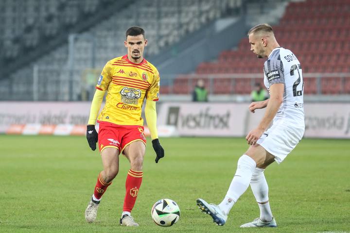 Football. PKO BP Ekstraklasa. Puszcza Niepolomice - Jagiellonia Bialystok. 08.12.2024